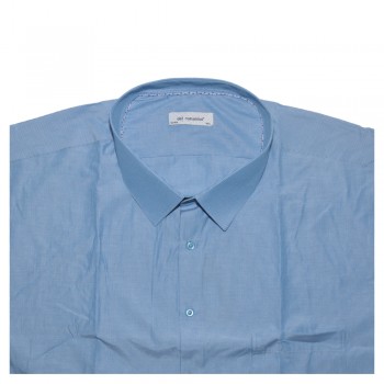 Бирюзово-голубая рубашка для больших мужчин