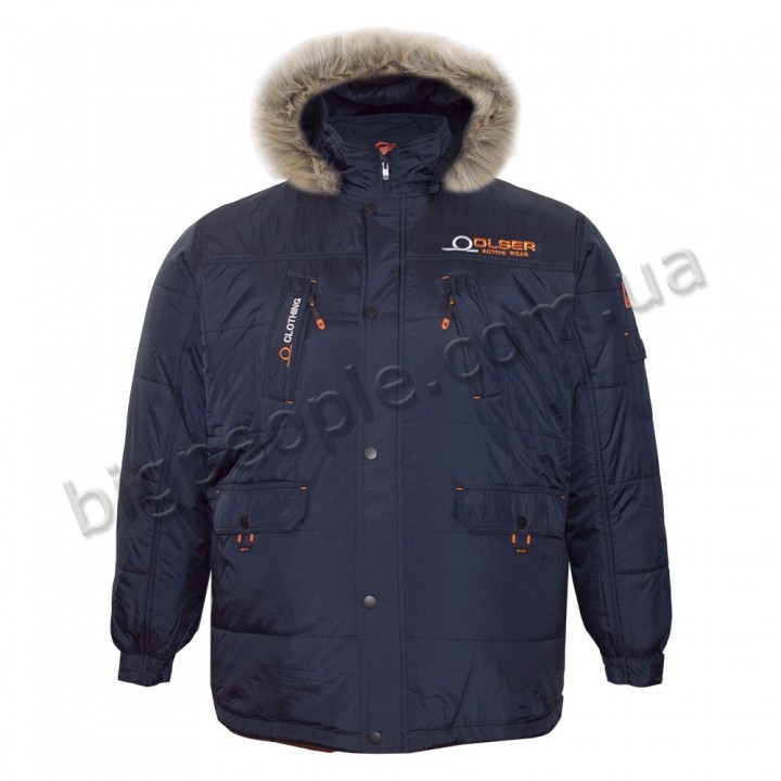 Куртка зимова чоловіча OLSER для великих людей. Колір темно-синій. (ku00507889)