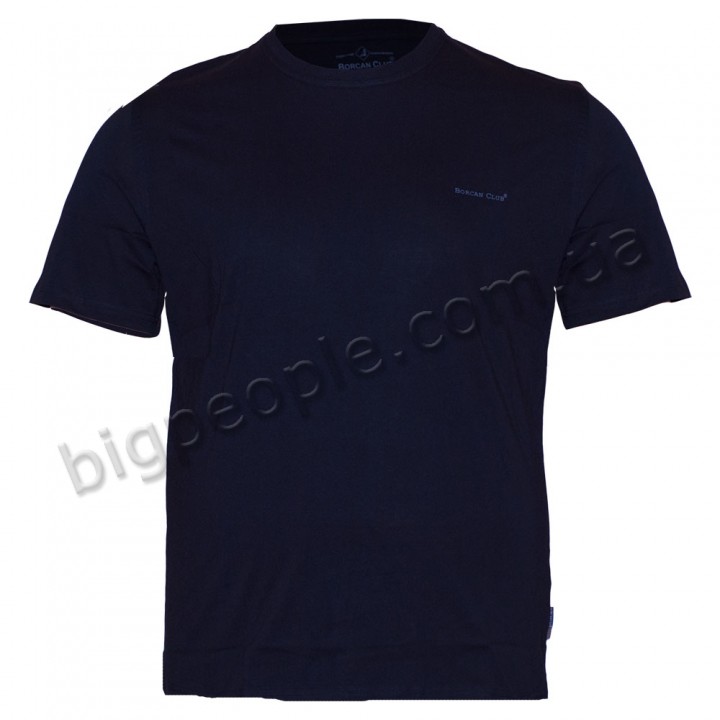Чоловіча футболка темно-синя великого розміру BORCAN CLUB (fu00547123)
