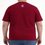 Футболка чоловіча POLO PEPE великого розміру. Колір бордо. Комір напівкруглий. (fu02041874)