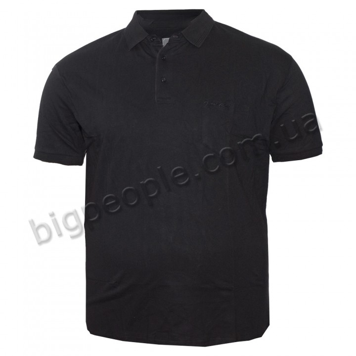 Чоловіча футболка polo великого розміру GRAND CHEFF. Колір чорний. (fu01392757)