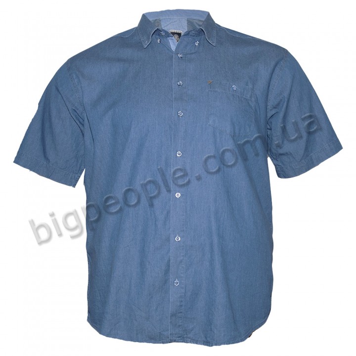 Мужская рубашка BIRINDELLI для больших людей. Цвет синий. (ru05254683)