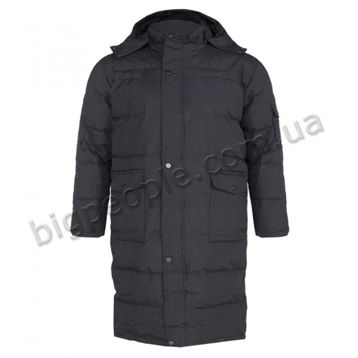Пуховик пальто большой длинны BIG MAN. Цвет чёрный. (ku00594960) Пуховик пальто большой длинны BIG MAN. Цвет чёрный. (ku00594960)