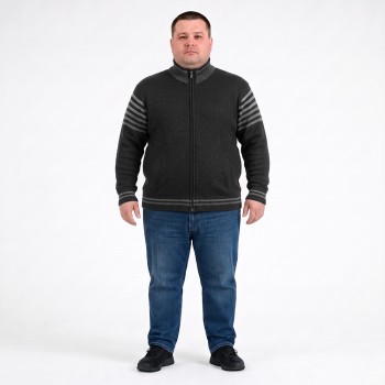 Чорна тепла кофта великого розміру TURHAN (ba01172779)