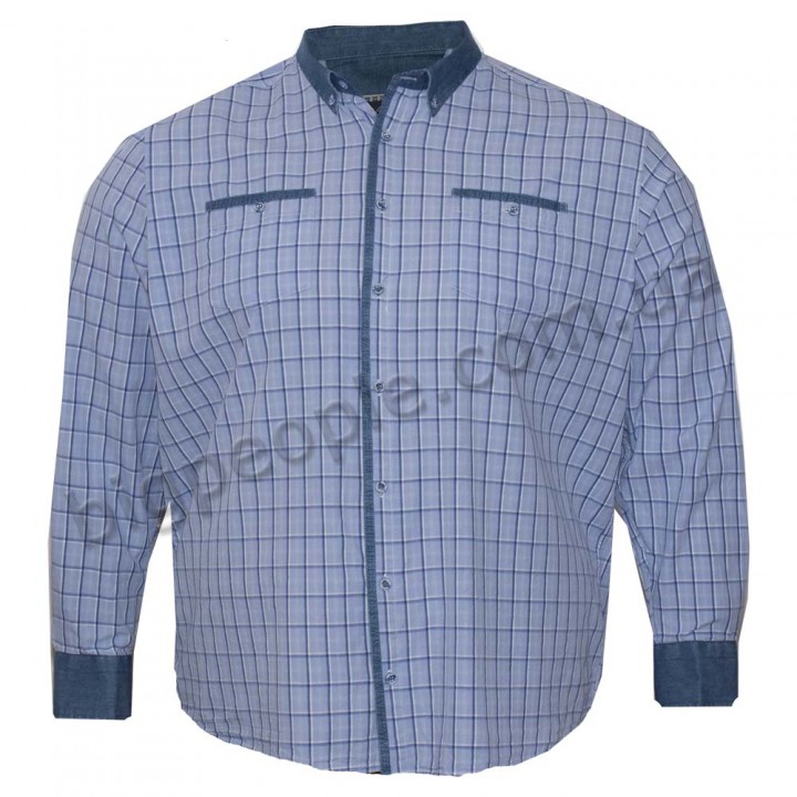 Голубая мужская рубашка больших размеров BIRINDELLI (ru00558841)