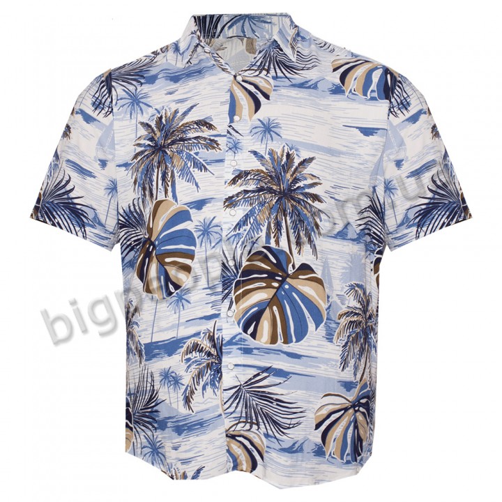 Яскрава чоловіча сорочка гавайка великих розмірів BIRINDELLI (ru05187225)