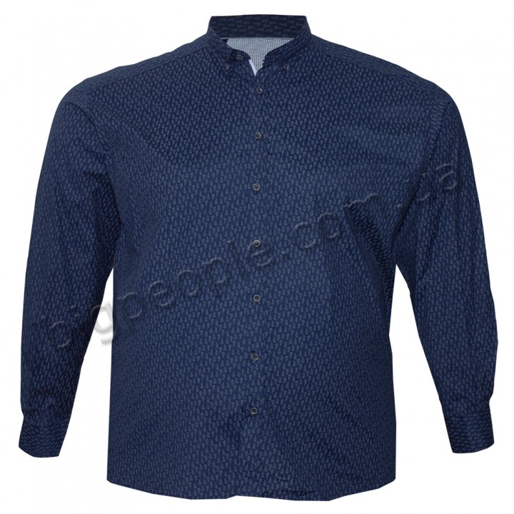 Тёмно-синяя классическая мужская рубашка больших размеров CASTELLI (ru00669336)
