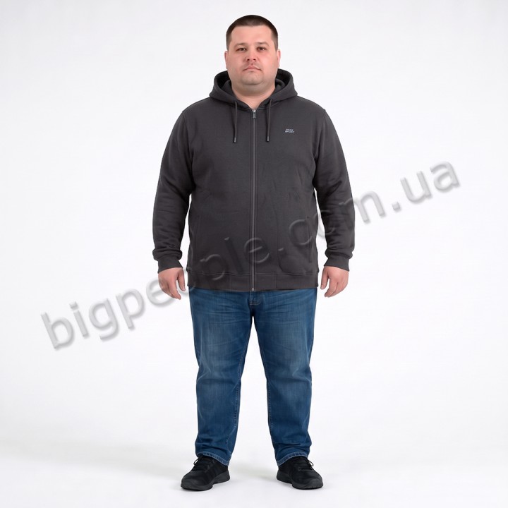 Толстовка большого размера ANNEX тёмно-серого цвета(ba01123811)