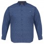 Синяя стрейчевая мужская рубашка больших размеров BIRINDELLI (ru00677442)