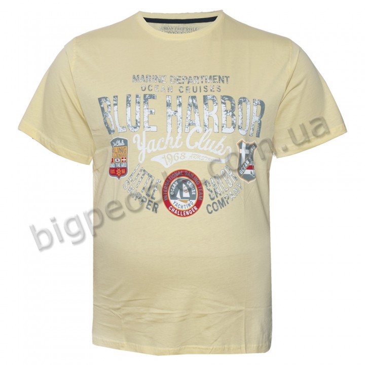 Футболка чоловіча ARMSTRONG великого розміру. Колір жовтий. Воріт напівкруглий. (fu01210335)