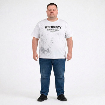 Футболка мужская ANNEX большого размера. Цвет белый. Ворот полукруглый. (fu01950668)