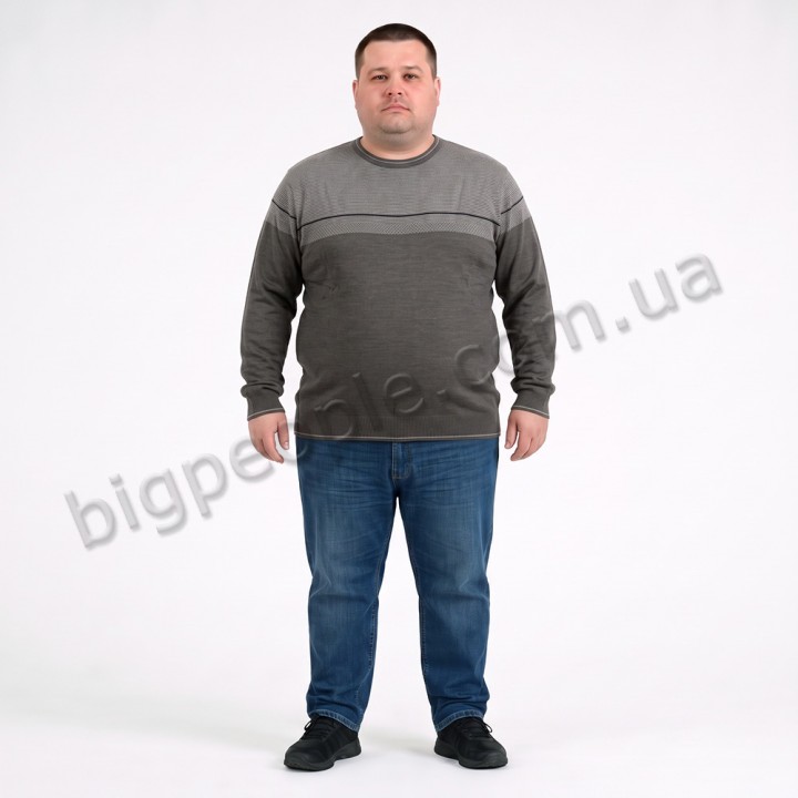 Коричневый джемпер больших размеров TURHAN (ba01163446)
