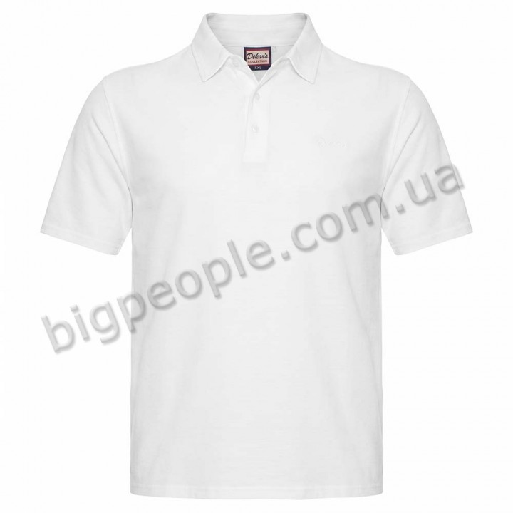 Чоловіче поло великого розміру DEKONS білий (fu01879543)
