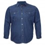 Тёмно-синяя мужская рубашка больших размеров DEKONS (ru00649605)