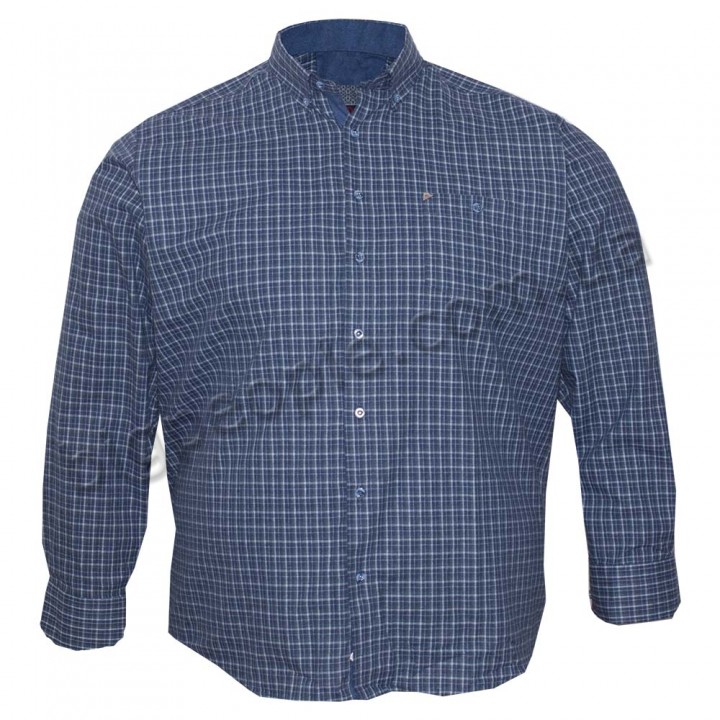 Синяя мужская рубашка больших размеров BIRINDELLI (ru00563970)