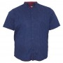 Тёмно-синяя хлопковая мужская рубашка больших размеров BIRINDELLI (ru00486776)