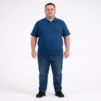 Мужское polo АННЕКС большого размера. Цвет синий. Низ изделия на манжете. (fu01959093)
