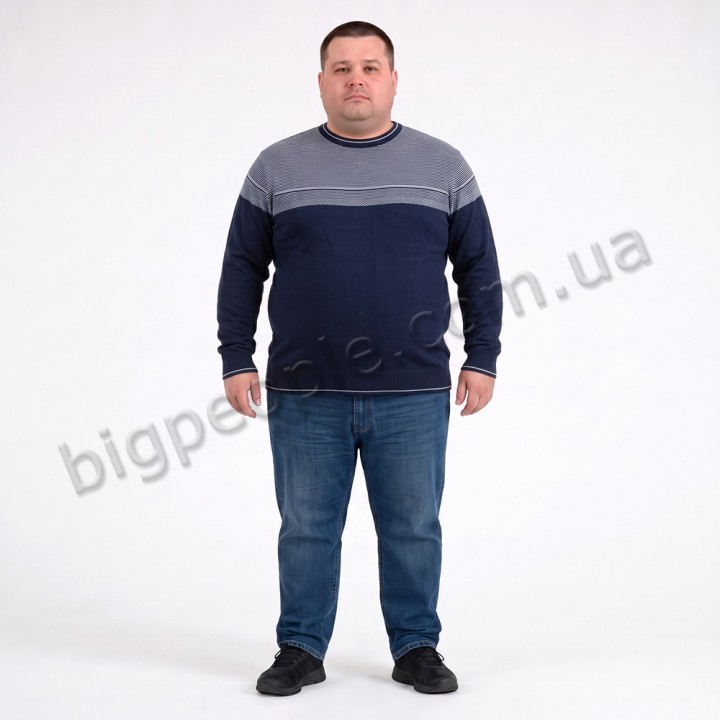 Тёмно-синий джемпер больших размеров TURHAN (ba01164776)