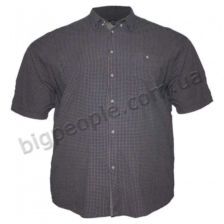 Коричневая мужская рубашка больших размеров BIRINDELL. (ru00440093)