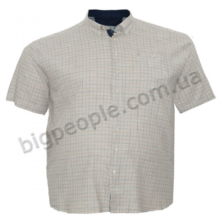 Мужская рубашка BIRINDELLI для больших людей. Цвет бежевый. (ru00505996)