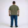 Футболка чоловіча POLO PEPE великого розміру. Колір хакі. Воріт напівкруглий. (fu02035637)
