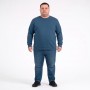 Мужской тёплый трикотажный батник ANNEX синего цвета (ba01155992)
