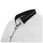 Біла в смужку чоловіча бавовняна сорочка великих розмірів BIRINDELLI (ru05140984)