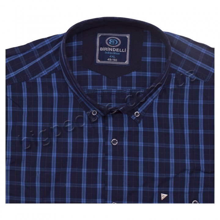 Рубашка мужская BIRINDELLI для больших людей. Цвет синий. (ru00366774)