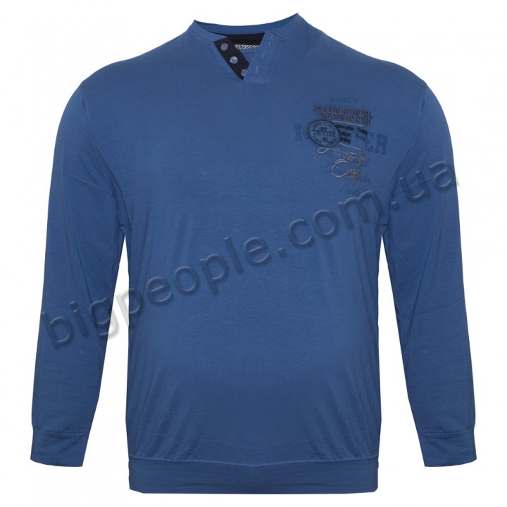 Синяя мужская футболка с длинным рукавом ANNEX (fu01455865)