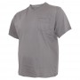Мужская футболка BORCAN CLUB большого размера. Цвет серый. Низ изделия прямой. (fu00613228)