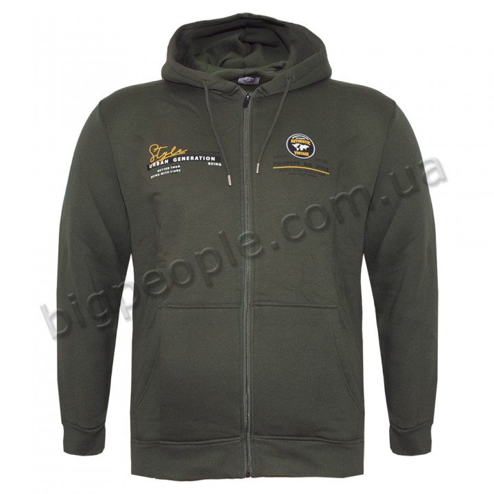 Толстовка великого розміру POLO PEPE (ba01103627) кольору хакі