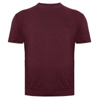 Футболка мужская POLO PEPE большого размера. Цвет бордовый. Ворот полукруглый. (fu01520331)