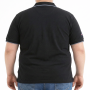 Мужское polo АННЕКС большого размера. Цвет чёрный. Низ изделия прямой. (fu01963552)