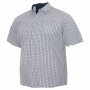 Серая хлопковая мужская рубашка больших размеров BIRINDELLI (ru00479009)