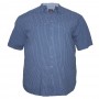 Синя сорочка в клітку великого розміру з коротким рукавом BIRINDELLI (ru00433521)