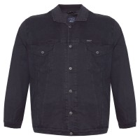 Мужская джинсовая куртка DEKONS для больших людей. Цвет чёрный. (ku00323774)