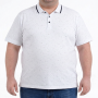 Мужское polo АННЕКС большого размера. Цвет белый. Низ изделия прямой. (fu01976335)