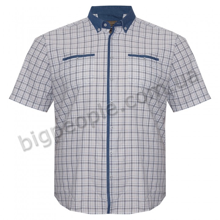 Бавовняна чоловіча сорочка великих розмірів BIRINDELLI (RU05265675)