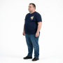 Футболка мужская TURHAN большого размера. Цвет тёмно-синий. Ворот полукруглый. (fu02019504)