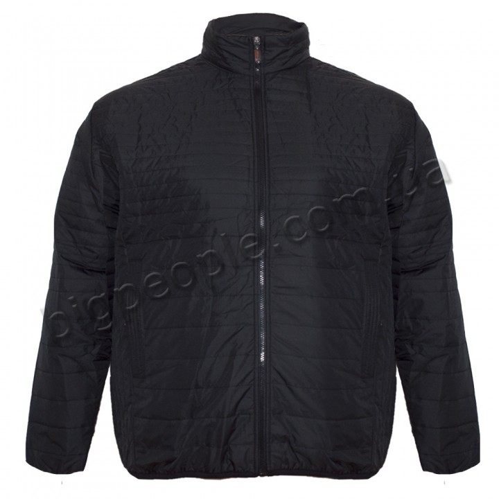 Мужская куртка ветровка BORCAN CLUB для больших людей. Цвет чёрный. (ku00330001)