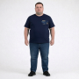 Футболка чоловіча POLO PEPE великого розміру. Колір темно-синій. Комір напівкруглий. (fu02042942)