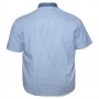Блакитна з смужками сорочка великого розміру з коротким рукавом BIRINDELLI (ru00426721)