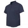 Тёмно-синяя стрейчевая мужская рубашка больших размеров BIRINDELLI (ru05122987)