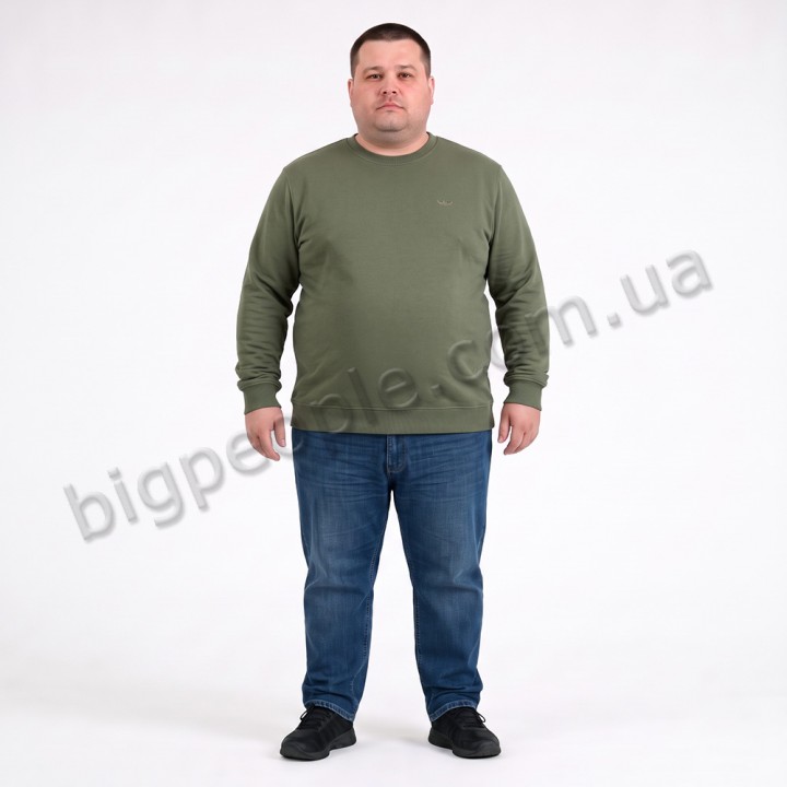 Світшот середньої щільності кольору хакі TURHAN (ba01176892)