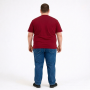 Футболка чоловіча POLO PEPE великого розміру. Колір бордо. Воріт напівкруглий. (fu02047856)