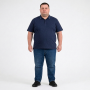 Мужское polo АННЕКС большого размера. Цвет тёмно-синий. Низ изделия прямой. (fu01974334)