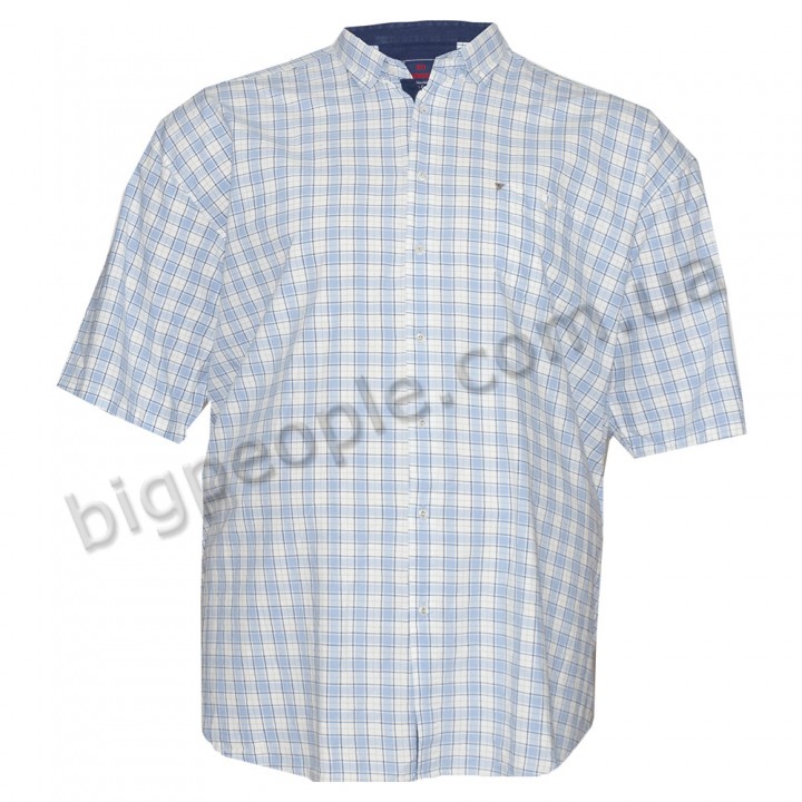 Сорочка велика в блакитну клітку для чоловіків BIRINDELLI (ru00353543)