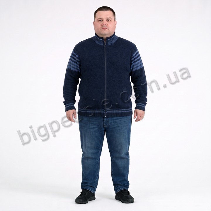 Темно-синяя теплая кофта большого размера TURHAN (ba01170469)