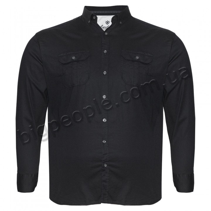 Чорна чоловіча класична сорочка великих розмірів CASTELLI (ru00719004)