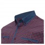 Бордовая хлопковая мужская рубашка больших размеров BIRINDELLI (RU05266815)